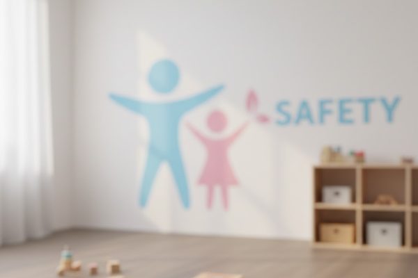 Children in a safe learning space